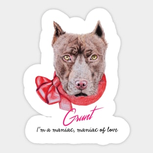 Grunt the pitbull Sticker